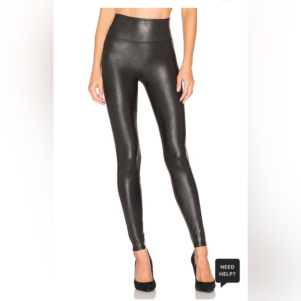 Spanx Black Faux Leather Leggings